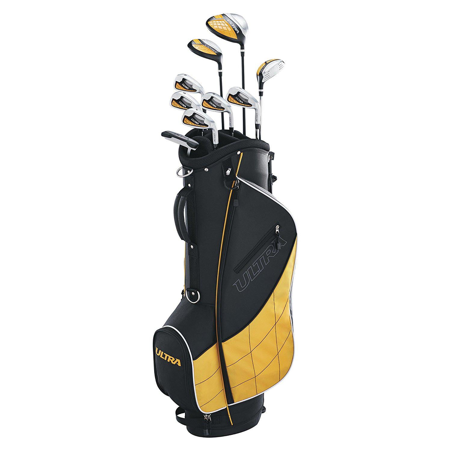 Ultra Men's Complete 13 Piece Right Handed Golf Club Set & Stand, Yellow - Walmart.com