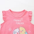 thumbnail image 4 of XEGLSBU Girls Summer Outfits Set Girls Outfit Floral Embroidery Bunny Print Sleeveless Top and Shorts Two Piece Casual Toddler (Pink-C Size 7-8 Years), 4 of 6