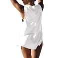 thumbnail image 4 of Robe de Plage Sans Manches pour Femmes Col en V Chemises Décontractées d'Été Sans Manches Unie, 4 of 7