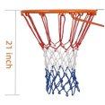 thumbnail image 3 of Red de baloncesto de repuesto resistente, calidad profesional en la cancha 2021, se adapta al borde estándar interior y exterior, antilátigo para todo tipo de clima, 12 bucles (roj, 3 of 4