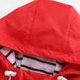 thumbnail image 5 of Cmfcve Rain Jacket for Women Striped Lined Hooded Lightweight Raincoat Outdoor Waterproof Windbreaker Adjustable Waist Long Coat L-5XL, 5 of 9