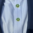 thumbnail image 4 of Elegantes gemelos de plata para hombre, con diseño de botones y piedras preciosas brillantes, para camisa de vestir formal de negocios, regalo, 4 of 6