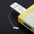 thumbnail image 2 of 2pcs Gadget Stainless Steel Ruler Bookmark Inspirational Text Metal Stationery, 2 of 4