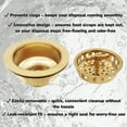 thumbnail image 6 of Westbrass 3-1/2" Wing Nut Twist Style Kitchen Drain Basket Strainer, Polished Brass, 6 of 15