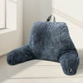 thumbnail image 2 of Nestl Fur Reading Pillow with Lap Desk, Stylish Arm Rest Pillow, Lap Desk with Backrest Pillow for Sitting in Bed, Faux Fur, Navy, 2 of 10