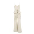 thumbnail image 6 of Women's Halter Vest and Wide Leg Pants Set, Tie Front Sleeveless Two Piece Outfit, 6 of 10