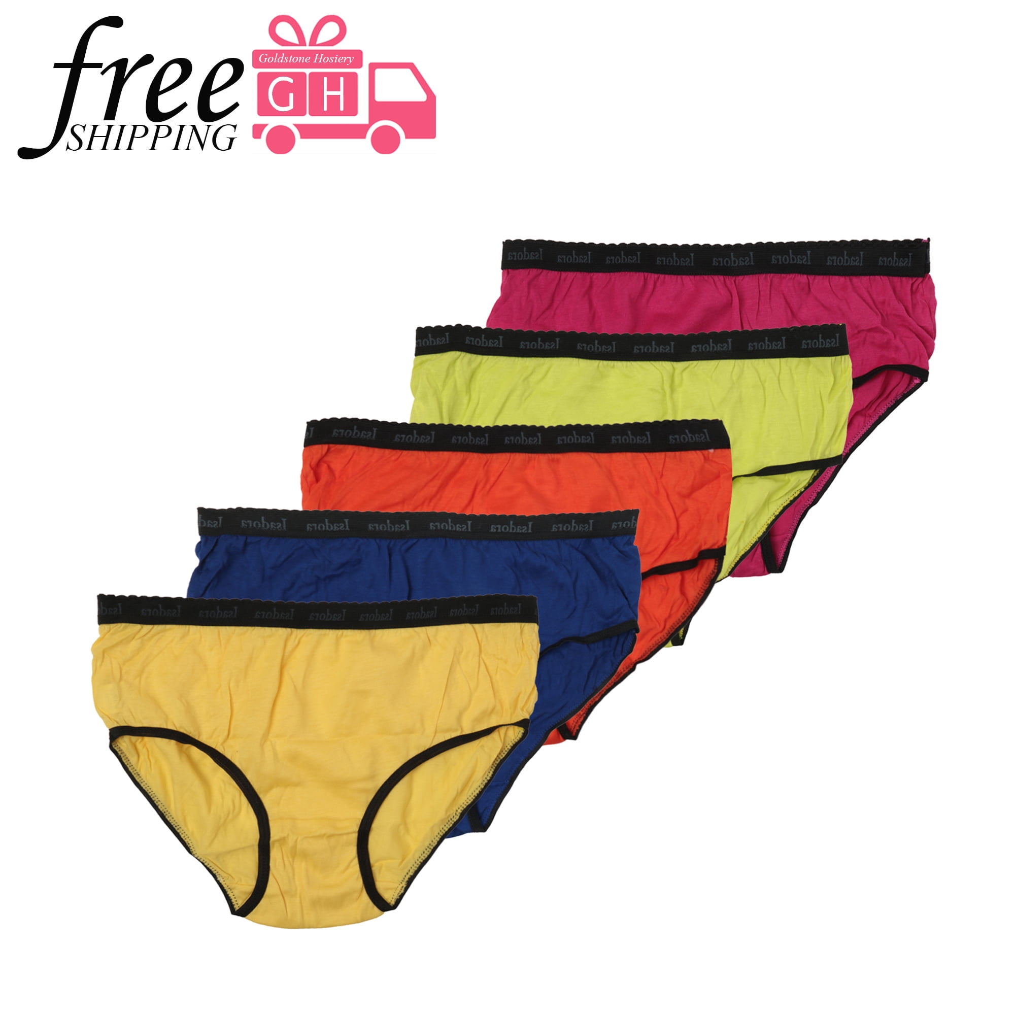 MINIDORA Women's Cotton Brief Breathable Stretch Panties Underwear Lingerie 5-Pack 