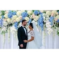 thumbnail image 2 of Floral Wedding Backdrop White Blue Spring Floral Bridal Shower Photography Background for Women Girl Flower Birthday Party Decorations Banner Supplies Photo Booth Props, 2 of 7