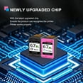 thumbnail image 4 of 67XL 67 Ink Cartridge Compatible for HP 67 XL Ink Cartridges Deskjet 2778 6078 Envy 6020e 6022e 6030e (2 Pack), 4 of 9