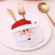 thumbnail image 3 of Soporte para cubiertos de Navidad, nuevo Papá Noel, muñeco de nieve, alce, múltiples estilos, tenedor, cuchara, bolsas, regalo, cubiertos, Kits de decoración para fiestas cara redonda/Papá Noel Yuarrent HA070140-01B, 3 of 6