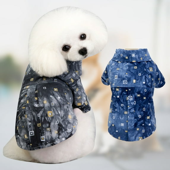 SPRING PARK Pet Spring Summer Square Pattern Puppy Dog Cat Coat Clothes Two-Legged Vest T-Shirt Costume Apparel