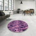 thumbnail image 4 of Ahgly Company Machine Washable Indoor Rectangle Transitional Orchid Purple Area Rugs, 7' x 10', 4 of 7