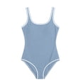 thumbnail image 5 of Xdegoge One Piece Swimsuit Women Tummy Control Scalloped Trim Scoop Neck Full Coverage Bathing Suits Athletic Swimming Summer Vacation Beachwear outfits, 5 of 6