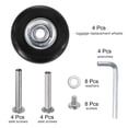 thumbnail image 3 of Unique Bargains Roues de Bagage de Remplacement 40x18mm Kits de Réparation de Roue de Valise 4 Roues de Roulement pour Sac de Chariot, Patin en Ligne, 3 of 5
