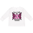 thumbnail image 3 of Inktastic Breast Cancer Awareness Hope and Faith with Butterfly Ribbon Girls Long Sleeve Toddler T-Shirt, 3 of 5