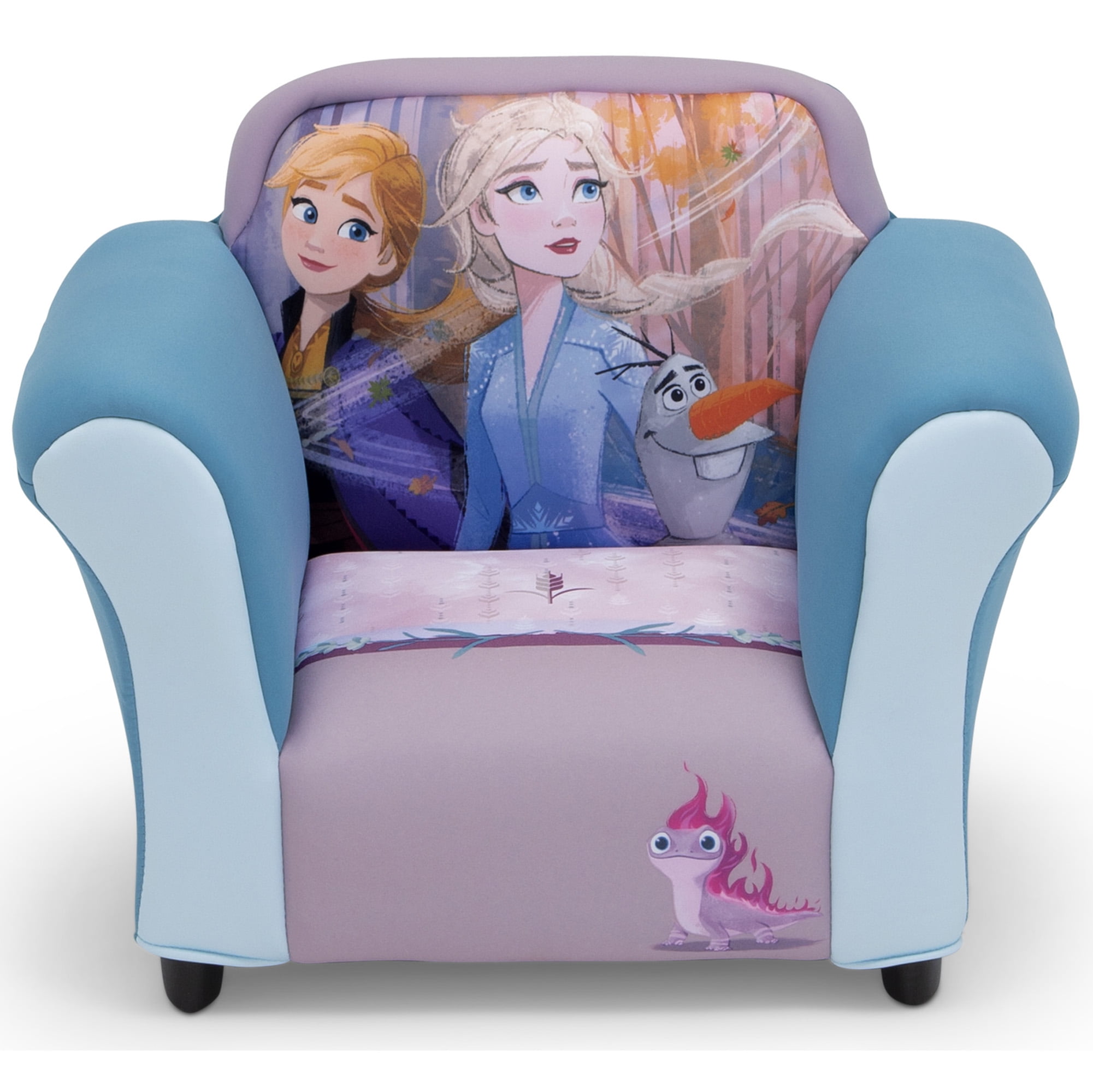 Disney Frozen Kids Upholstered Chair with Sculpted Plastic Frame by Delta Child 