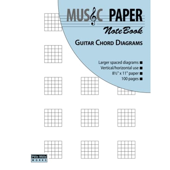 Pre-Owned MUSIC PAPER NoteBook - Guitar Chord Diagrams, 9780983049814, 0983049815, Paperback, Illustrated edition