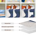 thumbnail image 4 of Yayeee Foldable Storage Basket for Shelves with Handles Waterproof Cloth Bins, Blue Abstract Wavy, 4 of 7