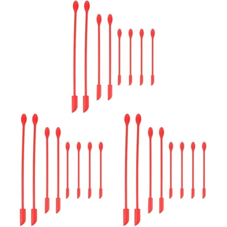 

24 Pcs Silicone Makeup Spatula Tool Small Spatula for Kitchen Glass Jar Bottles