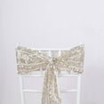 thumbnail image 2 of Efavormart 5 Pack Champagne Geometric Diamond Glitz Sequin Chair Sashes - 6"x 88", 2 of 11