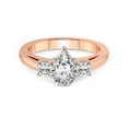 thumbnail image 3 of 4 Carat IGI Certified Pear Shape Lab Grown Diamond Engagement Ring | 14K Rose Gold |Jia Secret Double Halo Eternity Diamond Ring | FG-VS1-VS2 Quality Friendly Diamonds, 3 of 5