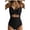 Black, variant on SOMER Women's One Piece Swimsuits Tummy Control Cutout High Waisted Bathing Suit Wrap Tie Back 1 Piece Swimsuit