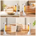 thumbnail image 5 of 25" Tower Heater and Fan Combo, 70° Oscillating, 3-Second Instant Heating, 1500W, 3 Heating & Fan Modes, Portable Electric Heater for Indoor Use in Bedroom, Office, and Home, White, 5 of 7