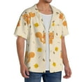 thumbnail image 4 of Wukai Squirrel And Leaves Men's Casual Short-Sleeve Button Down Shirt - Lightweight Summer Dress Shirt for Daily Wear-XX-Large, 4 of 7