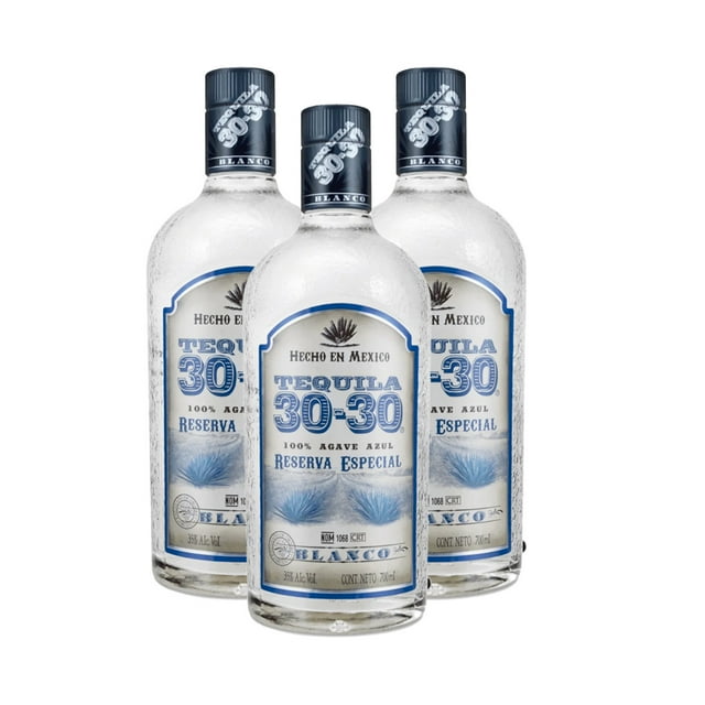 Pack x 3 Tequila 30-30 Reserva Especial Blanco 700 ML Tequila 30-30