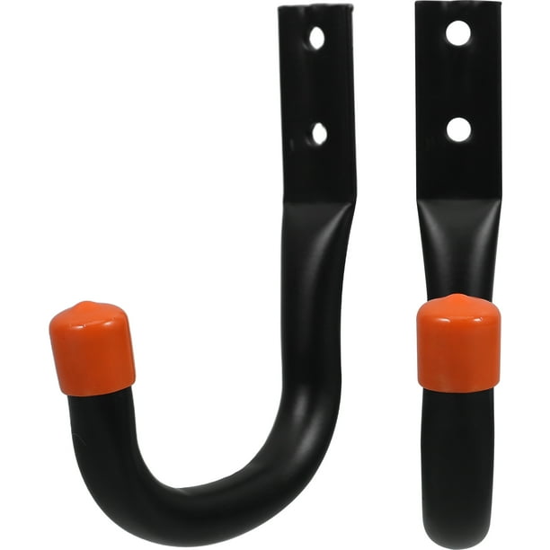 2 ganchos de garaje para guardar bicicletas, resistentes, para montar en la pared, con tornillos para organizar el garaje y colgar herramientas