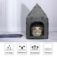 thumbnail image 3 of SPRING PARK DIY Pet Bed for Cats Dogs Soft Nest Kennel Bed Cave Felt House Tunnel Sleeping Bag Mat Pad Tent, 3 of 7