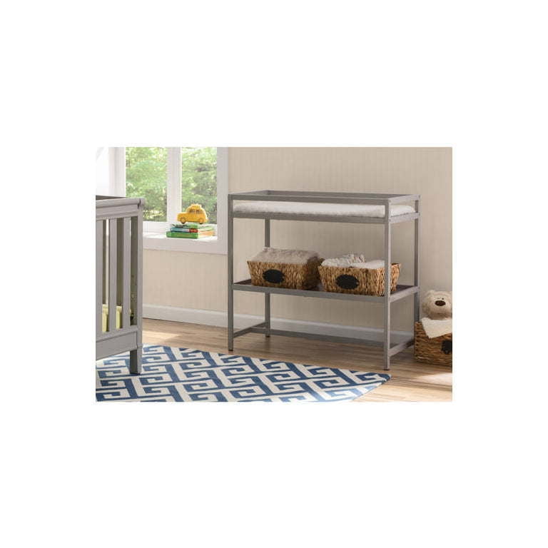Changing Table; Gold Certified Color Grey, Material Metal,Wood