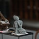 thumbnail image 4 of EeaseMX 1 estatua de Buda de arenisca, figura zen, artesanía decorativa para el hogar (gris), 4 of 8