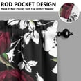 thumbnail image 5 of Pioneer Kitchen Curtains and Valance Set 36 Inch Tier Bloom Red and White Rose 3 Pieces Set Dining Room Small Curtain Drapes Cafe Curtains Valance for Home Decor Rod Pocket, 5 of 6