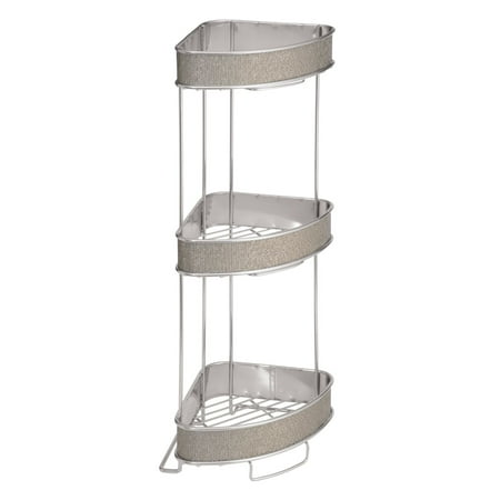 iDesign 3-Tier Free Standing Corner Shower Report, Silver