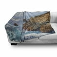 thumbnail image 3 of Big Sur Soft Flannel Fleece Throw Blanket, Garrapata State Beach Ocean Rocky Coast Waves at Afternoon in Cloudy Day Photo, Cozy Plush for Indoor and Outdoor Use, 50" x 70", Multicolor, by Ambesonne, 3 of 6