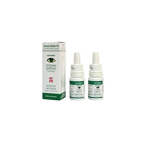 2 x Cineraria Maritima Eye Drops Homoeopathic Medicine 10ml