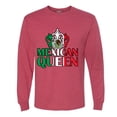 thumbnail image 2 of Wild Bobby Mexican Queen Latin Pride Men Long Sleeve Shirt, Vintage Heather Red, Large, 2 of 5
