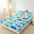 thumbnail image 4 of Castle Fairy Children Cartoon Truck 4 Pieces Queen Sheet Sets,Construction Vehicles Ultra Soft Flat Sheet,Equipment Car Queen Fitted Sheet,Luxury Bedroom Decor, 4 of 7