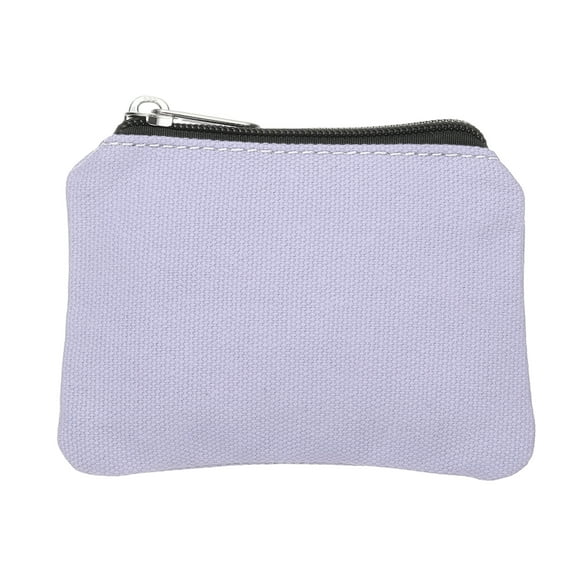 Uxcell Canvas Coin Purse, Small Coin Purse with Zipper Portable Change Pouch Holder Travel Storage Organizer 5x3 in & Light Purple-Fitting for ( Change Coins/ID Card/Jewelry Keys/Cosmatic)