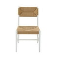 thumbnail image 7 of Side Dining Chair, White Natural, Wood, Modern Contemporary Farmhouse Coastal, Kitchen Room Cafe Bistro Restaurant Hospitality, 7 of 7