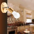 thumbnail image 4 of Shisuyan ceiling light base holder E27 Thread Lamp Holder Golden Iron 180 Degree Rotation 1 Set, 4 of 9