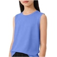 thumbnail image 5 of WRKEKC Boys Athletic Tank Tops Solid Color Quick Dry Mesh Breathable Round Neck Sleeveless Sporty T Shirt for 3-14 Years, 5 of 7