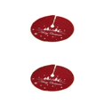 thumbnail image 4 of Kearding del árbol de Navidad Decoración del festival Copo de nieve de Navidad Árboles Faldas Vacaciones Año Nuevo Adornos decorativos Rojo oscuro 2piezas, 4 of 6