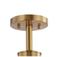 thumbnail image 5 of JONATHAN Y Olivier 23.5" 3-Light Bohemian Farmhouse Iron/Frosted Glass LED Semi Flush Mount, Brass Gold, JYL7600A, 5 of 9