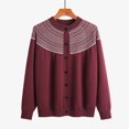thumbnail image 2 of Bovemsi Sweaters for Women Cozy Women's Fun Autumn/Winter Retro Flower Long Sleeve Button Knitted Cardigan Sweater Fall Sweaters, 2 of 7