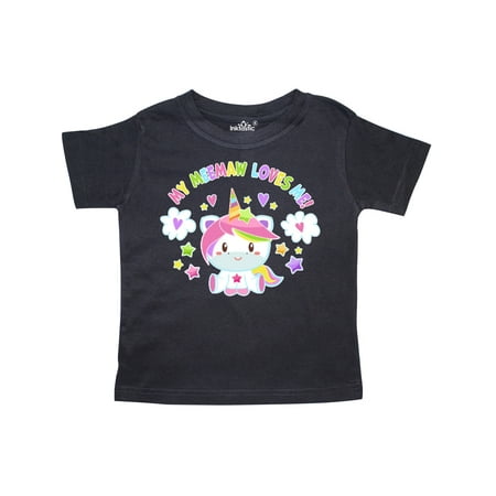 

Inktastic My Meemaw Loves Me with Cute Rainbow Unicorn Gift Toddler Boy or Toddler Girl T-Shirt