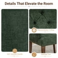 thumbnail image 5 of PAPROOS Upholstered Dining Chairs Set of 4, Chenille Dining Room Chairs with Arms, Button-Tufted Back, Nailhead Trim and Solid Wood Legs, Modern Farmhouse Kitchen Chairs, Olive Green, 5 of 9
