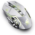 thumbnail image 1 of Computer Mouse, Ergonomic Rechargeable Breathing Light Mute Wireless Gaming Mechanical Gaming Mouse Grey, 1 of 8