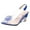 Blue, variant on Women's Fashion Clear Crystal Wedge Sandals Peep Toe Glitter Flower Platform High Heel Dress Sandal